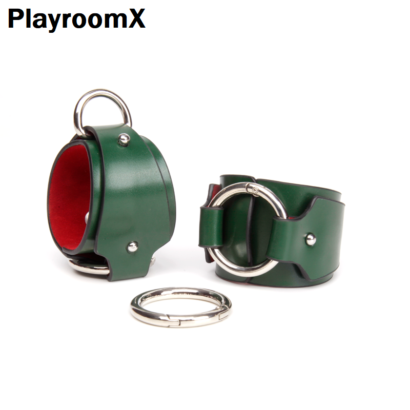 Deluxe Leather Cuff Bondage Set, Christmas Edition