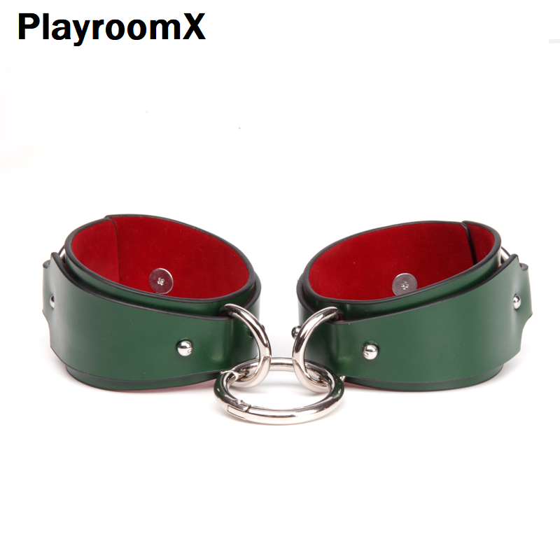 Deluxe Leather Cuff Bondage Set, Christmas Edition